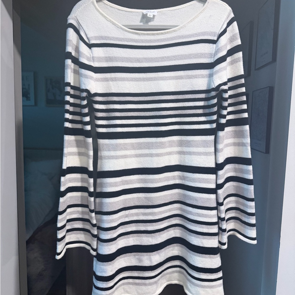 Striped Black and White Dress